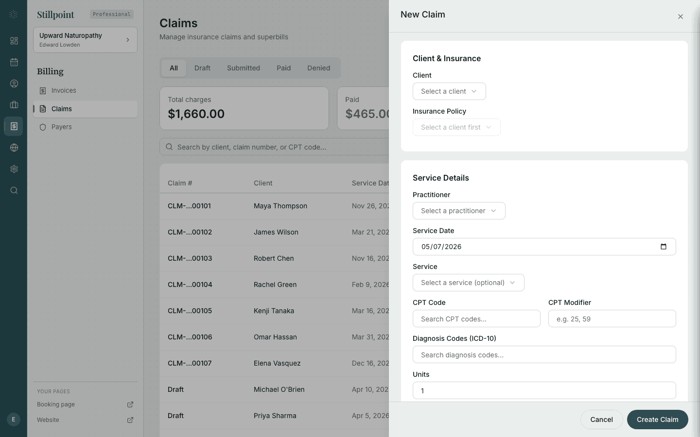Create a Claim