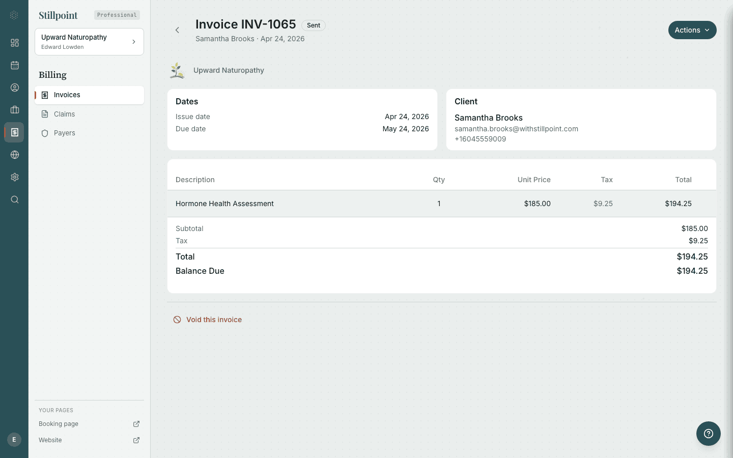 Invoice Line Items