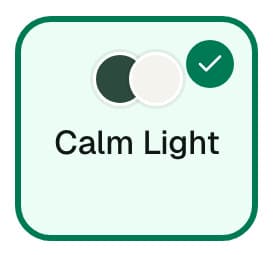 Calm Light palette, selected