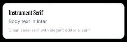 Instrument Serif font
