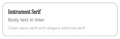 Instrument Serif font