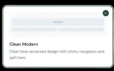 Clean Modern layout, selected