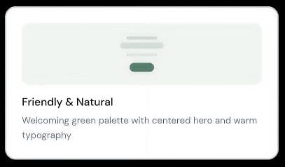 Friendly & Natural layout