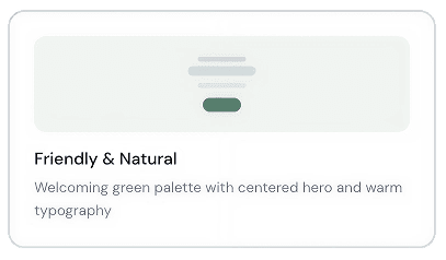 Friendly & Natural layout