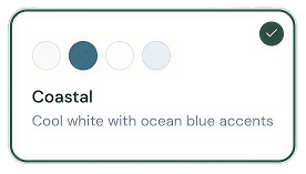 Coastal palette — selected