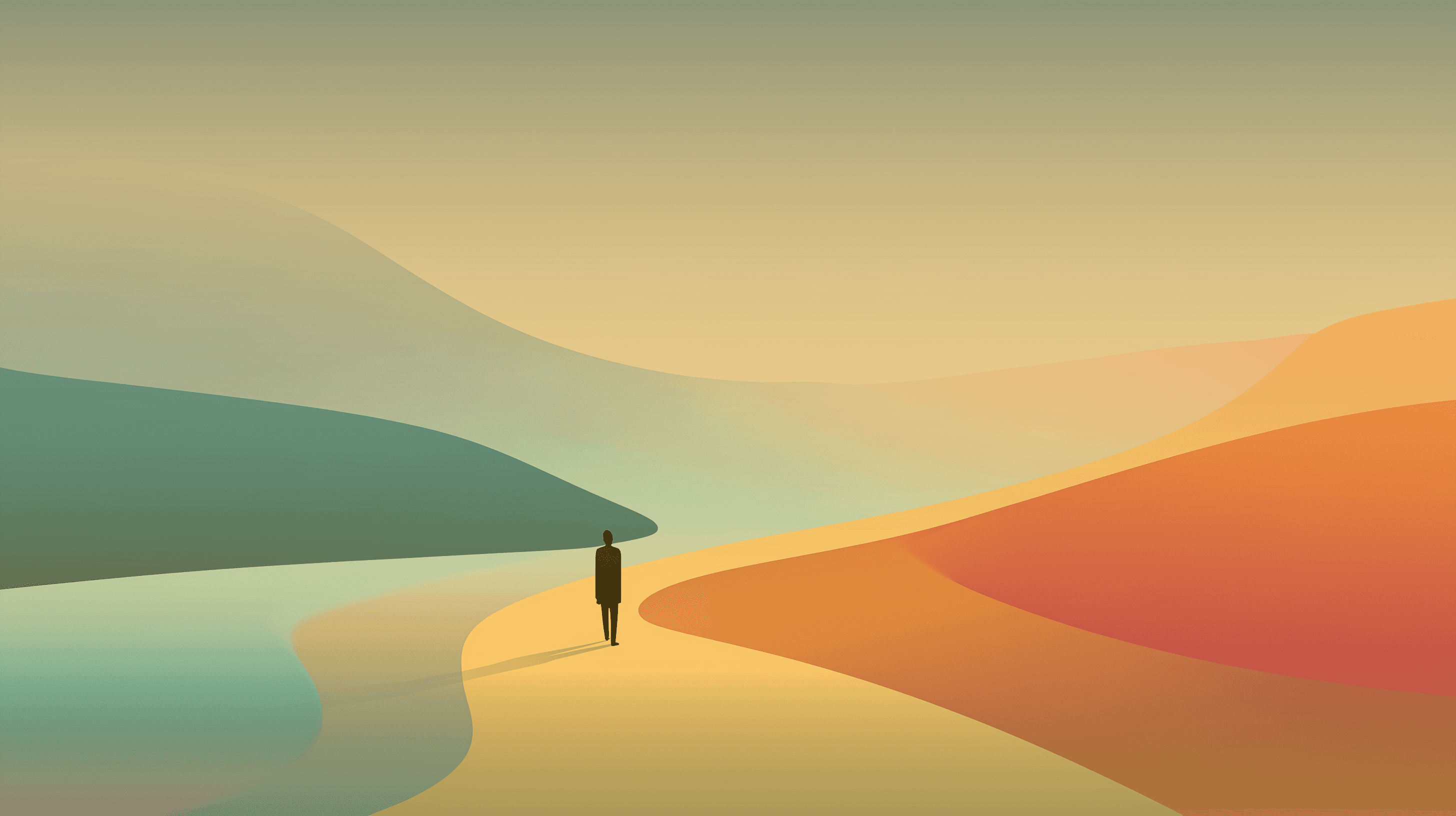 Abstract illustration representing five-element acupuncture practice