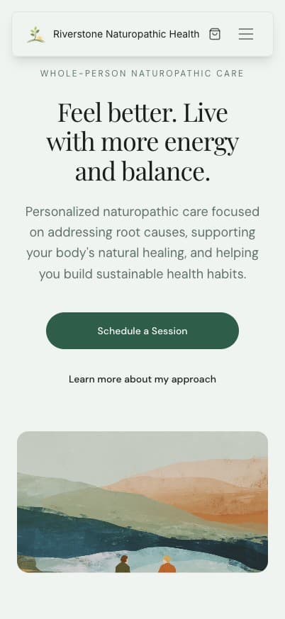 Practice website homepage