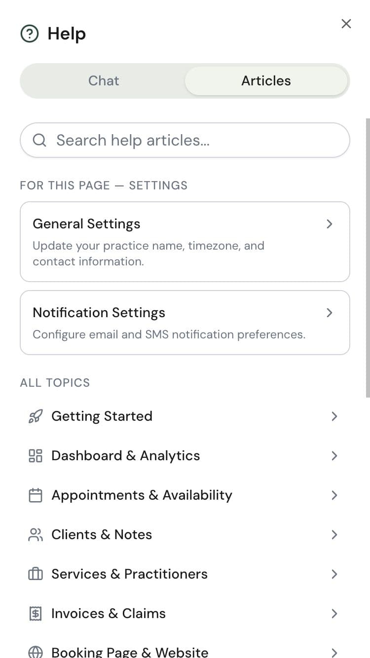 Clio help articles and topics