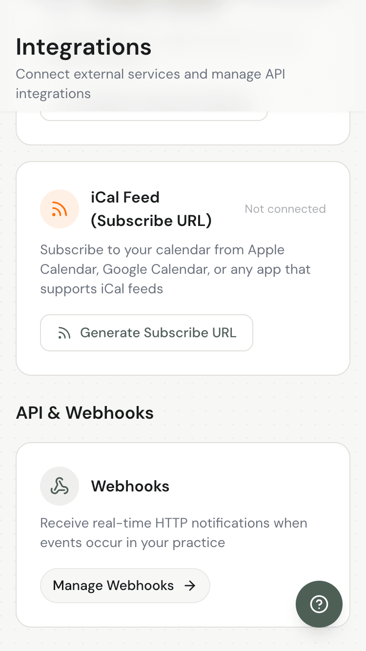 Webhooks management with active endpoint
