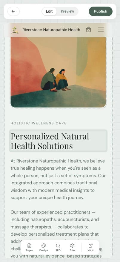 Website about page preview