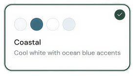 Coastal palette — selected