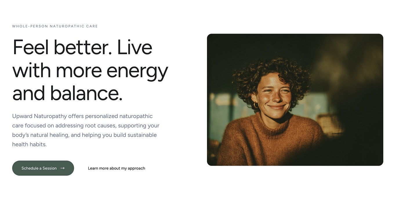 Booking website hero — the result of customization